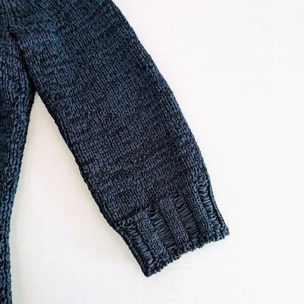 CAROLE LITTLE Women's Knit 3/4 Sleeves Sweater  Size M  Navy  NWOT - Picture 4 of 5